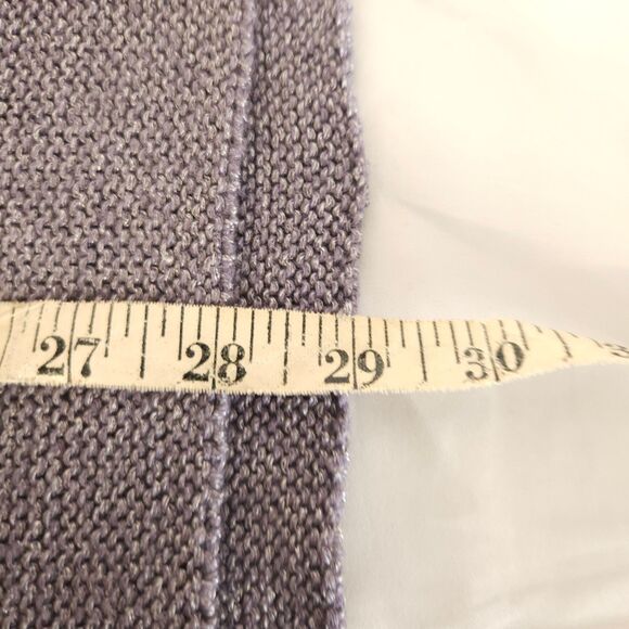 Chicos 3 Women 16 Purple Acrylic Blend Open Knit Scoop Neck Pullover Sweater - Picture 6 of 6